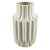 VASO DE CERAMICA BRANCO COM DESENHOS EM TEXTURA 10,6CM X 10, - Imagem 1