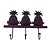 CABIDEIRO EM METAL COM 3 GANCHOS ABACAXI 32,3CM X 5,5CM X 22 - Imagem 1