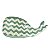 PRATO DE CERAMICA VERDE E BRANCO 36CM X 17CM X 2CM - Imagem 1