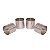 CJ. DE PORTA GUARDANAPO - 4 PCS EM METAL PRATEADO 4,5CM - Imagem 1