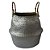 CESTO COM ALCAS EM RATTAN PRATEADO D31CM X 27CM - Imagem 1