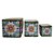 CJ. DE CACHEPOTS DE CERAMICA VERDE - 3 PCS - Imagem 1