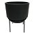 CACHEPOT DE CERAMICA COM SUPORTE DE METAL 19CM X 16CM - Imagem 1