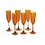 CJ DE TACAS DE ACRILICO LARANJA 6 PCS - Imagem 1