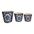 CJ. DE CACHEPOTS DE CERAMICA AZUL - 3 PCS - Imagem 1