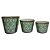 CJ. DE CACHEPOTS DE CERAMICA VERDE - 3 PCS - Imagem 1