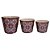 CJ. DE CACHEPOTS DE CERAMICA ROSA - 3 PCS - Imagem 1