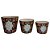 CJ. DE CACHEPOTS DE CERAMICA AMARELO - 3 PCS - Imagem 1