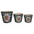 CJ. DE CACHEPOTS DE CERAMICA VERDE - 3 PCS - Imagem 1