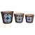 CJ. DE CACHEPOTS DE CERAMICA AZUL - 3 PCS - Imagem 1