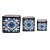 CJ. DE CACHEPOTS DE CERAMICA AZUL - 3 PCS - Imagem 1