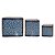 CJ. DE CACHEPOTS DE CERAMICA AZUL - 3 PCS - Imagem 1