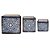 CJ. DE CACHEPOTS DE CERAMICA AZUL - 3 PCS - Imagem 1