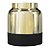VASO DE VIDRO METALIZADO DOURADO E PRETO 15CM X 15CM X 17CM - Imagem 1