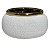 CACHEPOTS DE CERAMICA BRANCO E DOURADO - Imagem 1