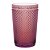 CJ DE COPOS BICO DE JACA DE VIDRO ROSA - 355ML - 6 PCS 8CMX1 - Imagem 1