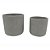 CONJ. DE CACHEPOTS EM CIMENTO  2 PCS G  D17,2CM X 15,2CM - Imagem 1