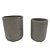CONJ. DE CACHEPOTS EM CIMENTO  2 PCS G  D15,2CM X 18,1CM P - Imagem 1