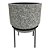 CACHEPOT DE CERAMICA COM SUPORTE DE METAL 19CM X 16CM - Imagem 1