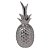 ABACAXI DECORATIVO DE CERAMICA PRATEADO - Imagem 1