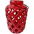 LANTERNA DE CERAMICA VERMELHO - 20X33 CM - Imagem 1