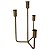 CASTICAL DE METAL PARA 4 VELAS 18CM X 34CM - Imagem 1