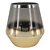 VASO DE VIDRO DEGRADE TRANSPARENTE DOURADO E PRATA 14,5CM X - Imagem 1