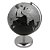 GLOBO DECORATIVO DE PLASTICO E METAL - PRETO - Imagem 1