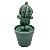 POTE DE PORCELANA CACTOS VERDE 11CM X 22,5CM - Imagem 1