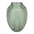 VASO DE VIDRO TRANSPARENTE VERDE 18CM X 18CM X 25CM - Imagem 1