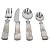 CJ DE TALHERES  24PCS COELHER19,1 X 4CM  GARFO19,6 X 2,5CM - Imagem 1