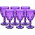 CJ DE 6 TACAS PARA VINHO - BORDO - 17 CM - Imagem 1