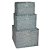 CJ DE CAIXAS DE FIBRA NATURAL CINZA  3PCS G24 X 24 X 18CM  M - Imagem 1
