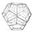 PECA GEOMETRICA DECORATIVA EM METAL PRATEADA 20CM X 20CM X 1 - Imagem 1