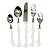 CJ. DE TALHERES - 5 PCS EM METAL E RESINA BRANCO 1 COLHER 21 - Imagem 1