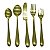 CJ. DE TALHERES - 5 PCS EM METAL DOURADO 1 COLHER 20CM | 1 C - Imagem 1