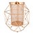 LANTERNA GEOMETRICA DE METAL ROSE 18,6CM X 18,6CM X 22CM - Imagem 1