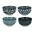CJ DE BOWLS DE PORCELANA PRETO E BRANCO DECORATIVO  4 PCS 13 - Imagem 1