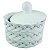 POTE DECORATIVO DE RESINA BRANCO 19,5CM X 19,5CM X 17CM - Imagem 1
