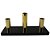 CASTICAL EM METAL PARA 3 VELAS DOURADO COM BASE EM MARMORE P - Imagem 1