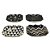 CONJ. DE PRATOS EM CERAMICA PRETO, BRANCO E DOURADO  4 PCS 9 - Imagem 1