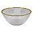 TRAVESSA DE VIDRO COM DOURADO  4 PCS - Imagem 1