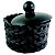 POTE DECORATIVO DE RESINA PRETO 19,5CM X 19,5CM X 17CM - Imagem 1