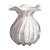 VASO DE VIDRO BRANCO  MURANO 11,5CM X 13CM - Imagem 1