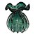 VASO DE VIDRO VERDE  MURANO 11,5CM X 13CM - Imagem 1