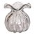 VASO DE VIDRO TRANSPARENTE  MURANO 11,5CM X 13CM - Imagem 1