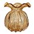 VASO DE VIDRO AMBAR  MURANO 11,5CM X 13CM - Imagem 1