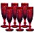 CJ DE 6 TACAS BICO DE JACA - VERMELHO - Imagem 1