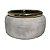 CACHEPOT DE CERAMICA CINZA E DOURADO - Imagem 1