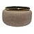 CACHEPOT DE CERAMICA MARROM E DOURADO - Imagem 1